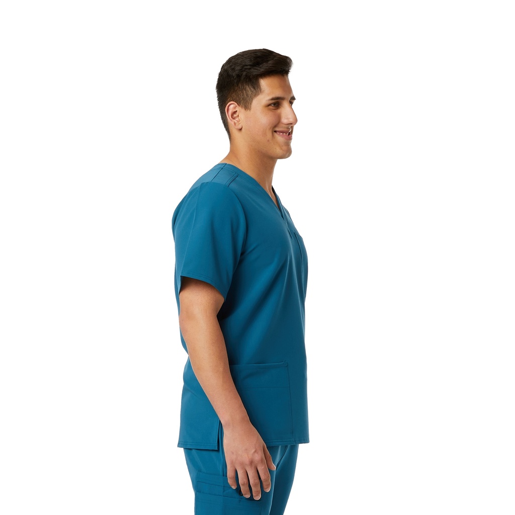 Mens WYND  Multi-Pocket Scrub Top - Side View