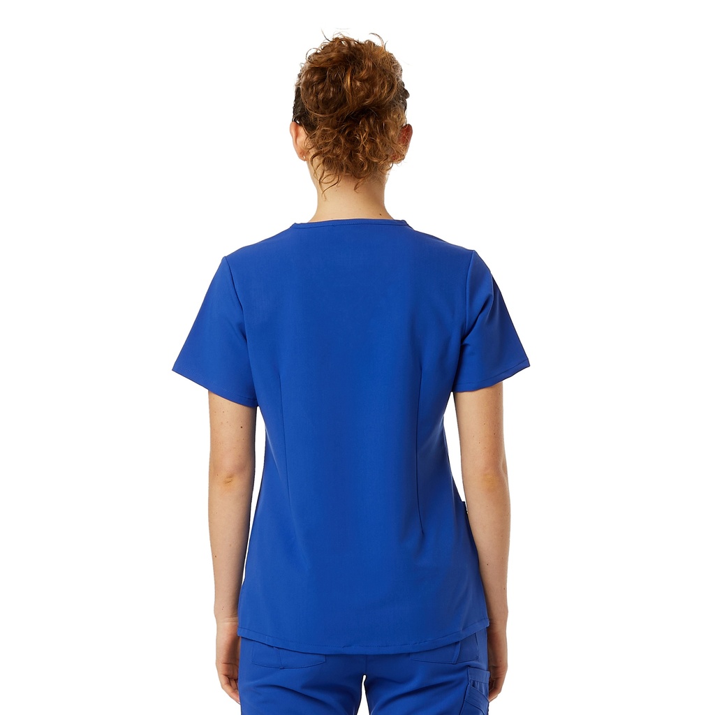 Womens WYND  Multi-Pocket Scrub Top - Back View