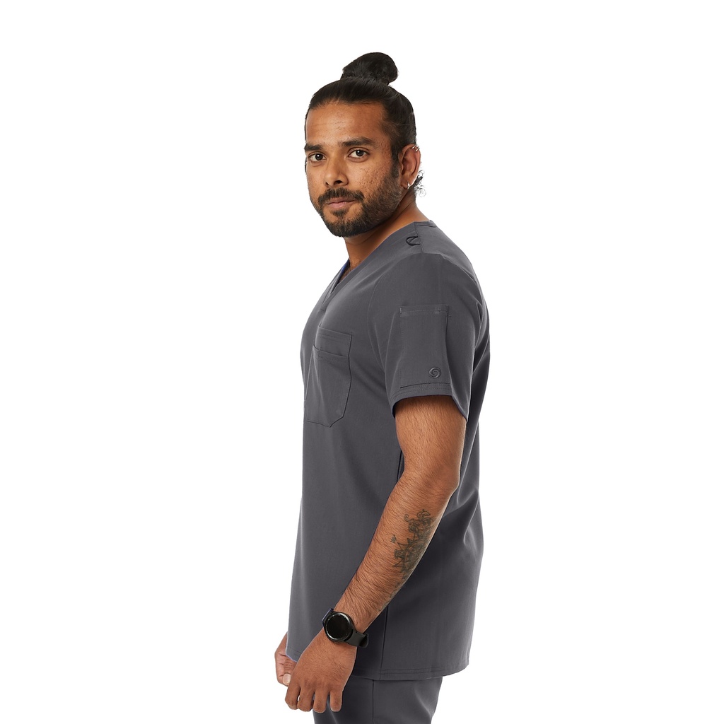 Mens WYND Tuckable Scrub Top - Left Side