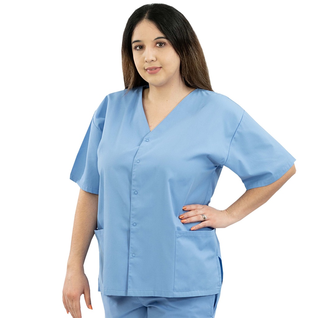 UltraSoft Snap-Front  Scrub Tunic