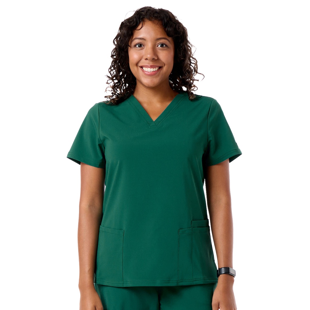 Womens UltraStretch Multi-Pocket Scrub Top