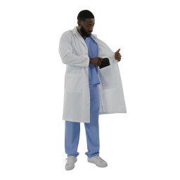 [405A] UltraSmart 44” Twill Antimicrobial Lab Coat with Tablet Pocket