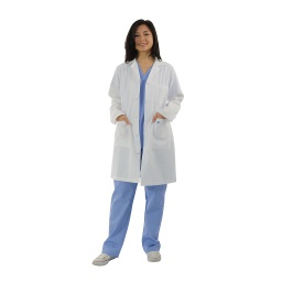 [411A] 40” Ladies  Antimicrobial Lab Coat